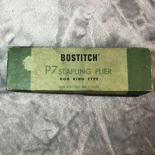 Vintage Bostitch Industrial Hog Ring Type Plier Stapler
