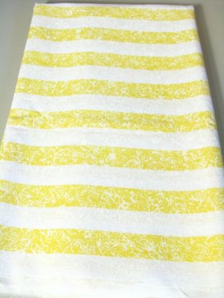 Vintage Yellow And White Striped Fabric 4 Yards X 36 Inches Wide