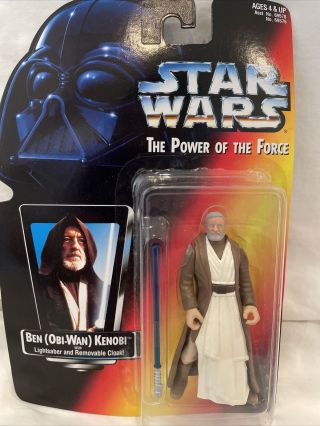 Ben Obi - Wan Kenobi Star Wars The Power Of The Force 1995 Action Figure Red Card