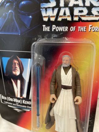 Ben Obi - Wan Kenobi STAR WARS The Power of the Force 1995 ACTION FIGURE RED CARD 3