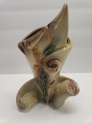 Vintage Hull Pottery Parchment And Pine Vase