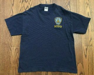 Nypd Vintage Police Department City Of York King Cotton T - Shirt Men 