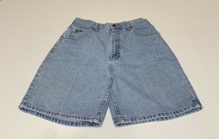 Lee Womens Vintage 90s Classic Denim Jean Shorts Size 12 Med High Waisted Mom 28