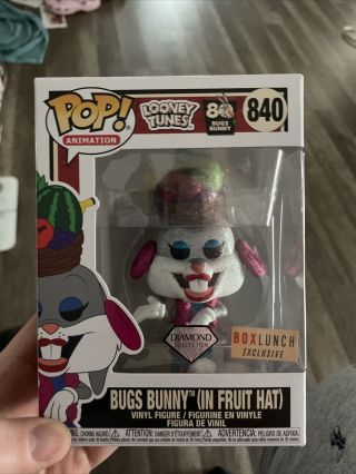 Looney Tunes - Bugs Bunny With Fruit Hat Diamond Glitter 80th Anniversary 840