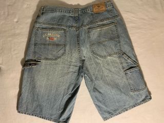 Vintage Us Polo Assn Carpenter Jean Shorts Denim Size 36 - Light Blue