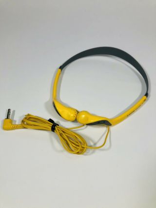 Vintage Sony Mdr - W14 Lightweight Vertical In Ear Headphones - Yellow -