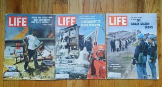 Vtg Life Magazines March And August 1965 Civil Rights,  Riots,  Malcolm X Death