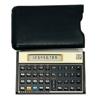 Vintage Hp 12c Financial Calculator Hewlett Packard With Case Great