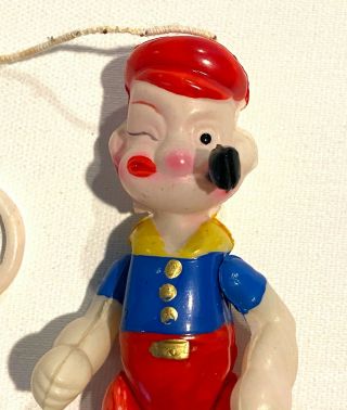Vintage 1940 - 50s POPEYE ALL CELLULOID JOINTED HANGING FIGURE - MINTY 2