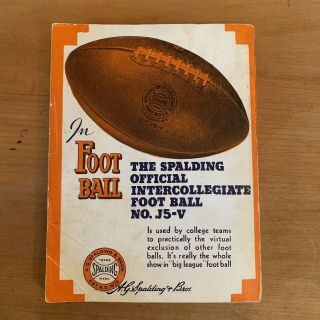 Vtg 1936 Spaldings Official NCAA Football Guide Book Rules Athletic Library 2