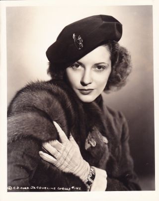 Jacqueline Wells Aka Julie Bishop Vintage 1938 Columbia Portrait Photo