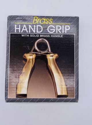 Vintage Brass Hand Grip Squeeze Strength Trainer 5 " Great