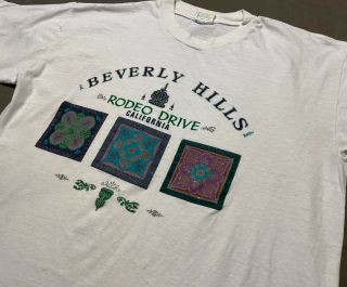 Vintage Beverly Hills Rodeo Drive T - Shirt Sz Xl Single Stitch