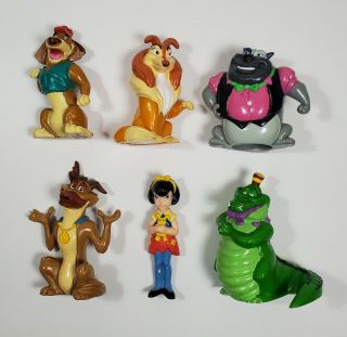 Vintage Wendys All Dogs Go To Heaven Figures Kids Meal Toy Set Of 6 1989 Charlie