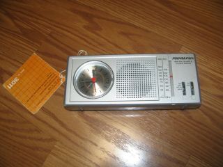 Vintage Soundesign Am/fm Portable Analog Quartz Clock Radio W/ Box Model 3011