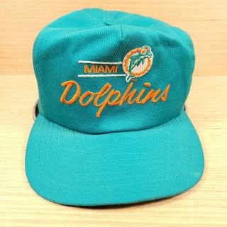 Vintage Miami Dolphins Snap Back Cap/hat - Official Nfl Merchandise Annco