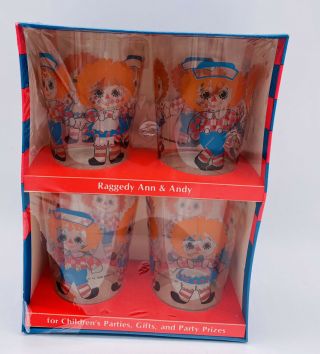Vintage Hallmark Raggedy Ann & Andy Plastic Party Cups 1970 