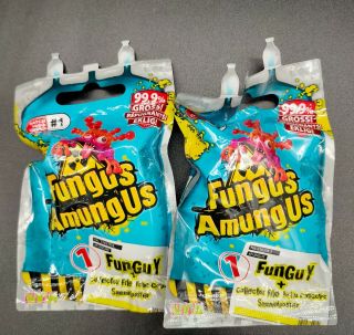 2 Blind Bags Fungus Amungus Batch 1 Funguy Mini Soft Figure Kids Collect Toy