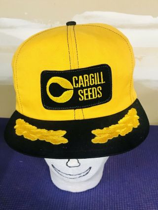 Vintage Cargill Seeds Snapback Trucker Hat Patch Cap K Brand Made In Usa