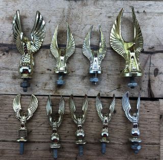 9 Each Vintage Eagle Trophy Toppers Metal