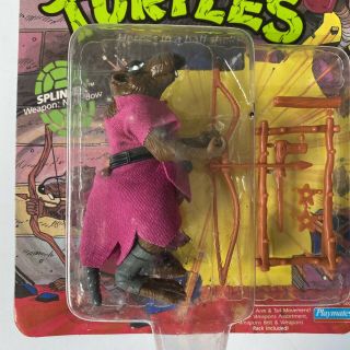 1988 Playmates Teenage Mutant Ninja Turtles Master Splinter Action Figure 3