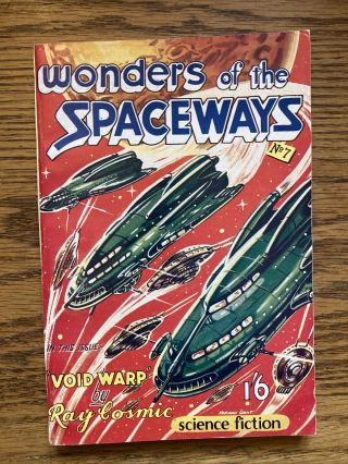 Vintage Science Fiction Pulp : Wonders Of The Spaceways No.  7 John Spencer & Co