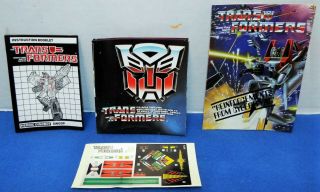 Transformers G1 Swoop Instruction Booklet & Sticker Sheet
