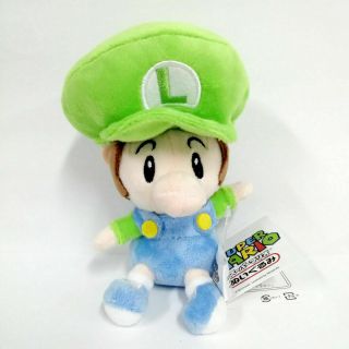 Baby Luigi Mario Bros Plush Toy Stuffed Animal Figure Doll Green Hat 5 "