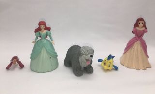 Disney Little Mermaid Set Of 5 Pvc Cake Toppers Figures Figurines Ariel Max