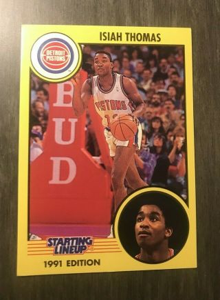 1991 Starting Lineup Special Edition Isiah Thomas Card - Pistons