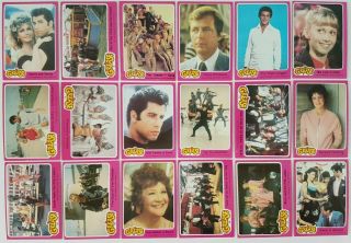 Grease Movie Series 1 Vintage Card Set 66 Cards Topps 1978