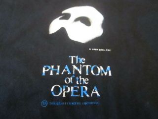 Vintage 80s 1986 Phantom Of The Opera T - Shirt Promo Single Stitch Black Size Xl