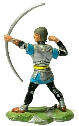 Vintage Britains Swoppet Knight Standing Longbowman Plastic Toy 2