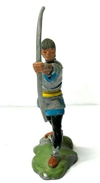 Vintage Britains Swoppet Knight Standing Longbowman Plastic Toy 3