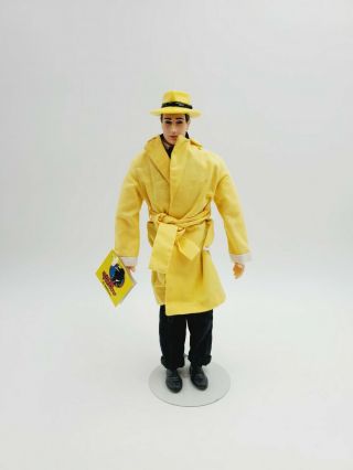 Dick Tracy 9” Action Figure Doll By Applause - Vintage 1990 Yellow Trenchcoat