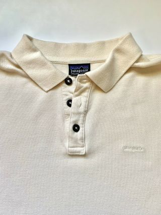 Patagonia Mens 100 Organic Cotton Short Sleeve Polo Shirt Size Medium Vintage