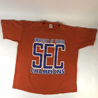 Vintage Jerzees 1991 University Florida Gators Sec Champs Shirt Xl Uf Footballp