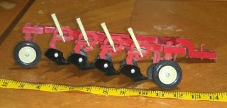Vintage 1/16 Ertl Case Ih International 4 Bottom Tillage Plow Farm Toy Tractor