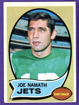 1970 Topps Football Joe Namath 150 Ex Hof Jets