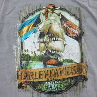 Harley Davidson Nassau Bahamas Tank Top Muscle Shirt Xl Pirate Ship Vintage Look