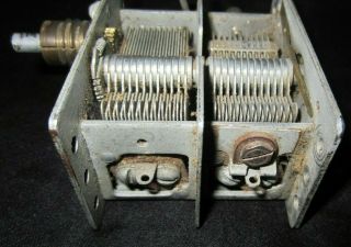 Vintage 2 Section Air Variable Tuning Capacitor Tube Radio Rare