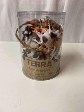 Terra By Battat – Farm Animals – Assorted Miniature Farm Animal Toy Figure 60ct