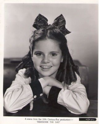 Ann Todd Child Actress Vintage 8x10 Press Photo From Remember The Day
