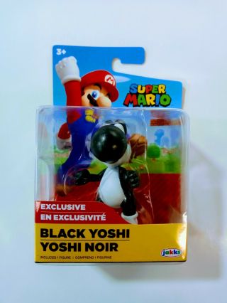 World Of Nintendo Figure Exclusive Black Yoshi Jakks 2020 2.  5”