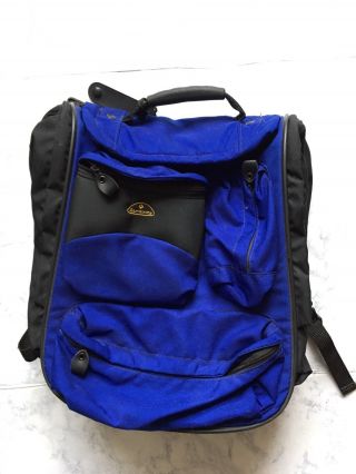 Vintage Samsonite Backpack Laptop Bag Carryon Black Blue Large Computer Bag