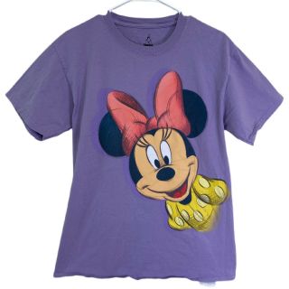 Vintage Style Disneyland Minnie Mouse Double Sided T Shirt Purple Adult Medium