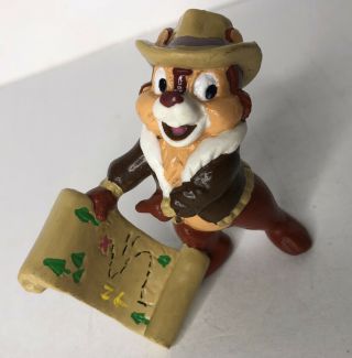 Chip And Dale Rescue Rangers Chip W/treasure Map Pvc Figure 2 " Disney Applause