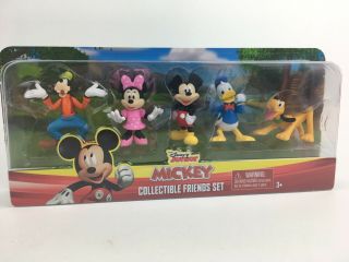 Disney Jr - Mickey Collectible Friends Toy Set Minnie/goofy/pluto/donald Duck/new
