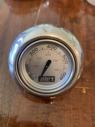 Vintage Weber Spirit Replacement Parts Bezel & Thermometer From An E - 210 Grill