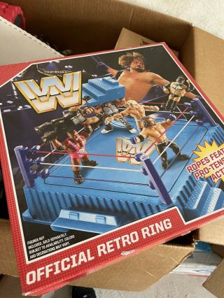 Wwe Mattel Official Retro Wrestling Ring Factory Wwf